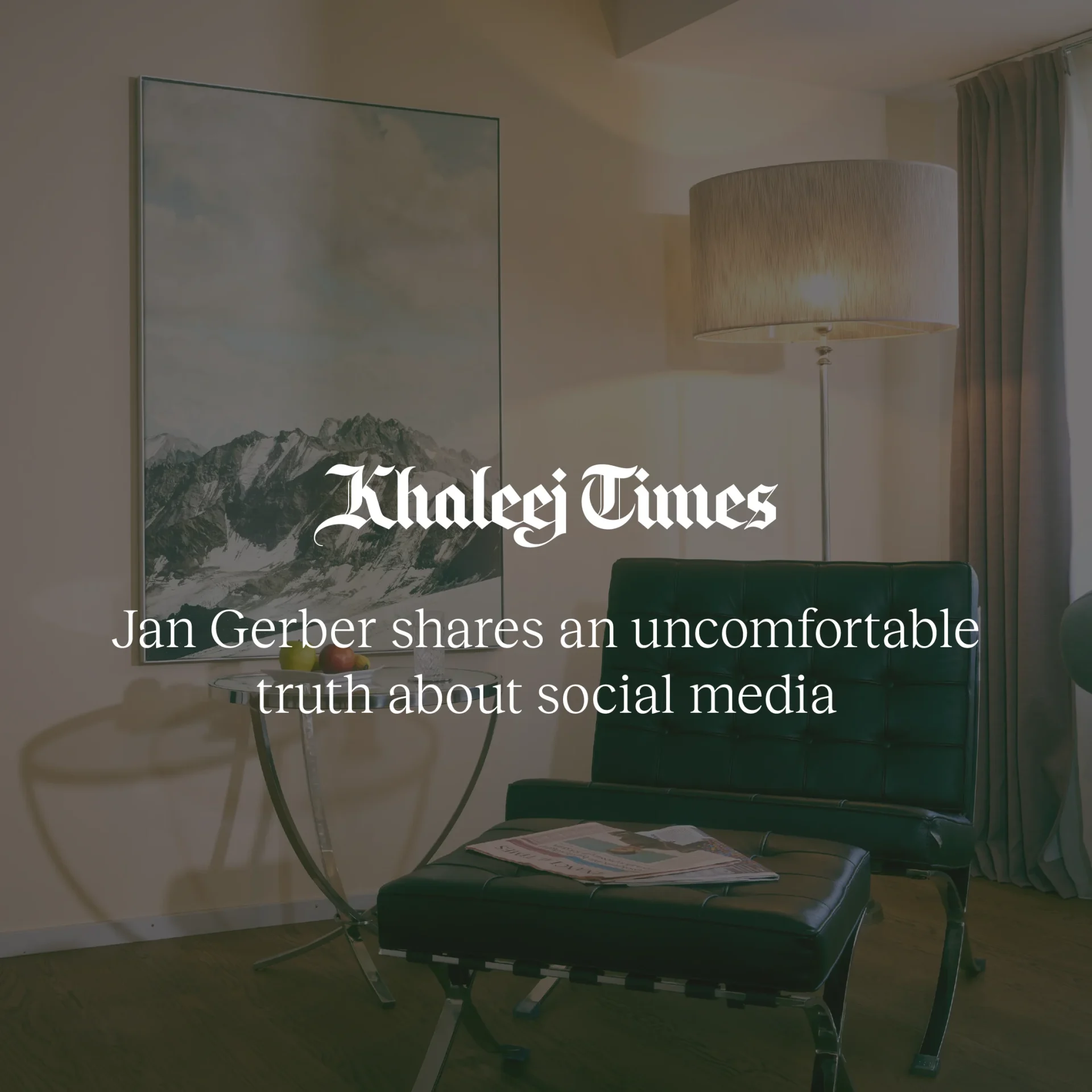 Jan Gerbers neueste Kolumne in KT Luxe: Wie soziale Medien unsere Fähigkeit zur inneren Ruhe zerstören